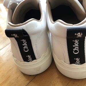 Chloe low top leather platform sneakers